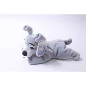 Disney Classics, Tramp, Star Bean, Small Plush, Vintage, Gray Dog ~ 250113-WH 56